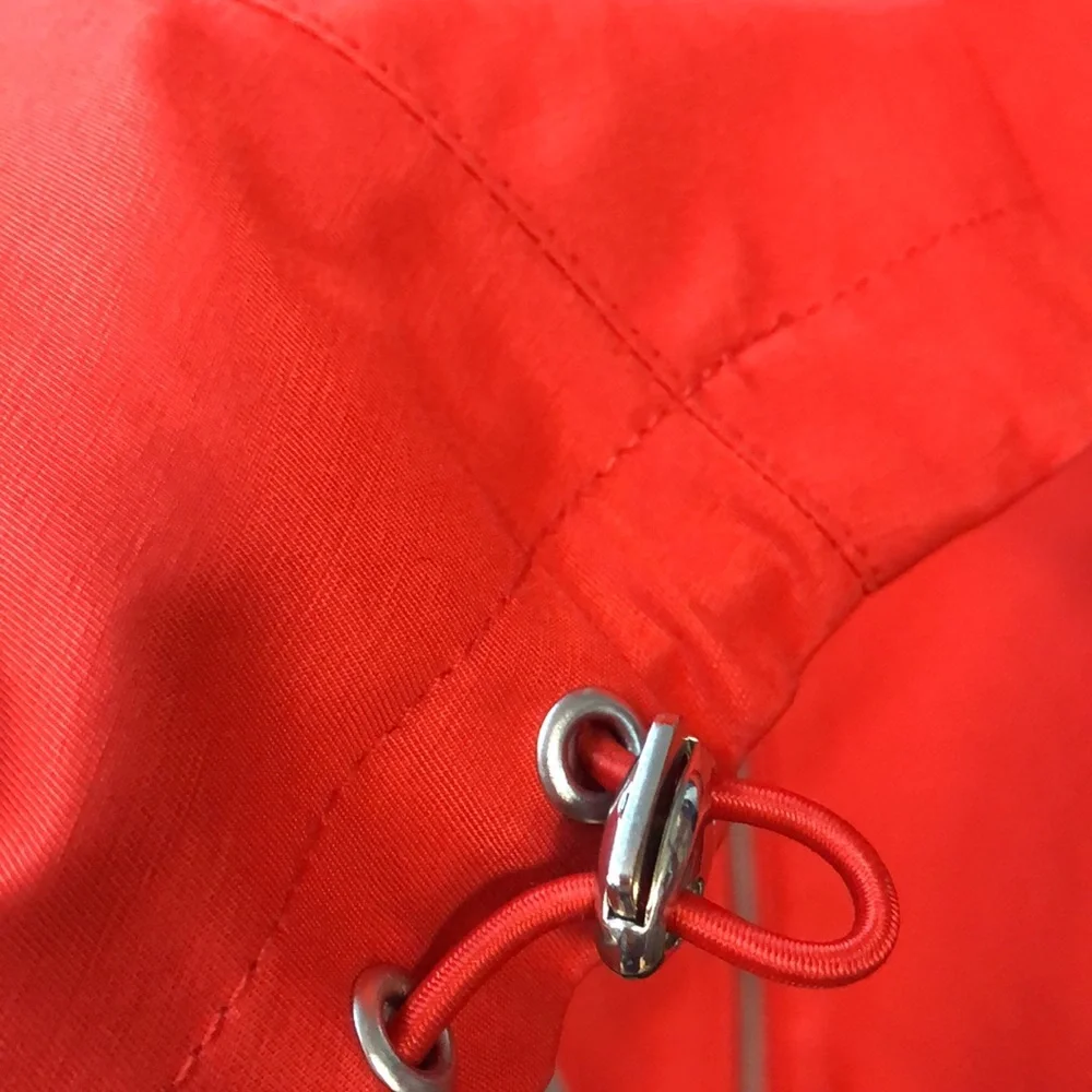 *Lauren -Ralph Lauren red hooded jacket with scarf print lining- pockets - Picture 8 of 13